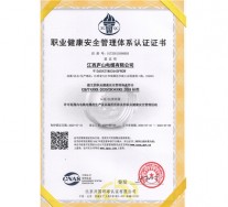 職業(yè)健康安全管理體系證書